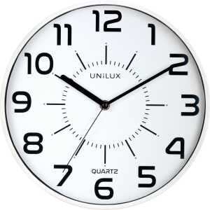 UNILUX Wanduhr Pop 30cm Kunststoff weiß