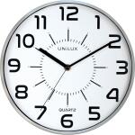 UNILUX Wanduhr Pop 30cm Kunststoff metallgrau