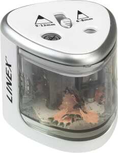 LINEX Anspitzmaschine batteriebetr weiß f Standard- u Jumbo-Bleistifte