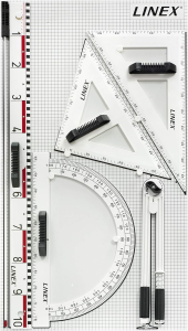 LINEX Magnetischer Tafelsatz 6teilig, Zeichengeräte für Tafel