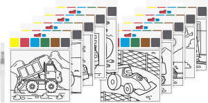 Wasserfarben Mal Set Fahrzeuge