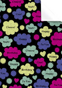 Geschenkpapier 100x70cm Jorin sw