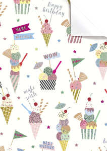 Geschenkpapier 100x70cm Gelato ws