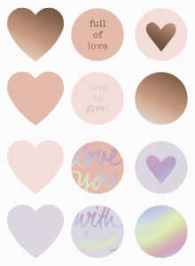 Aufkleber 11x15cm Love 7630050886557