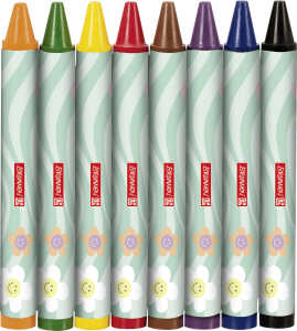 Wachsmalstifte 8er Set Happy Hippie