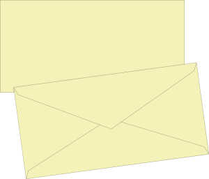 Briefumschlag DL hgelb mFut 10St