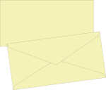 Briefumschlag DL hgelb mFut 10St