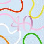 Serviette 33x33cm Chana h.bl 20St