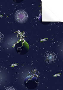 Geschenkpapier 50x70cm Robot d.bl