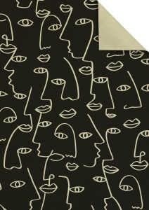 Geschenkpapier 50x70cm Ardik sw