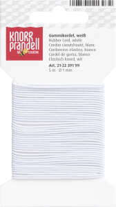 Gummikordel 0,9-1mm 5m weiß 4007541213032