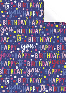 Geschenkpapier 100x70cm Benoni d.bl