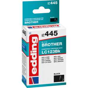 Tintenpatrone EDD-445 ersetzt Brother LC123BK