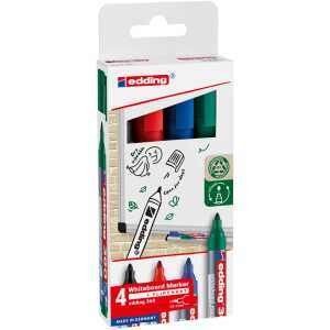 Edding Whiteboardmarker 360 1,5-3 mm 4er-Set Faltschachtel