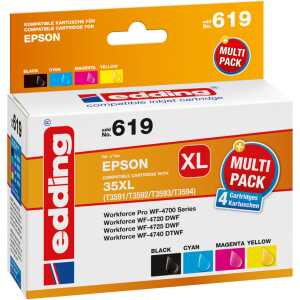 Tintenpatrone EDD-619 ersetzt Epson T35XL Multipack 4