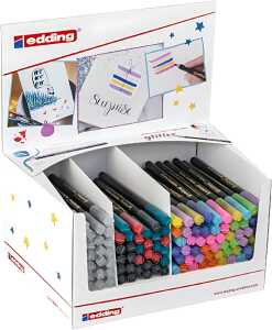 Glitzer Pinselstift Display 1340 124-teilig Xmas