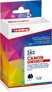 Tintenpatrone EDD-262 ersetzt Canon PGI-520BK Doppelpack