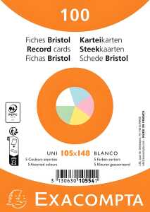 Karteikarten A6 Blanko 100St/Pkg st