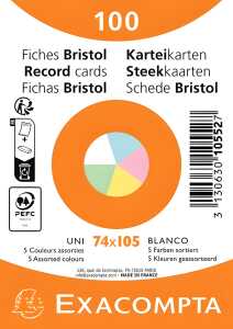 Karteikarten A7 Blanko 100St/Pkg st