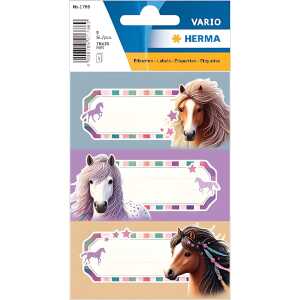 Herma Schuletiketten 76 x 35 mm Pferdewelt 3 Bl 9 Etik.