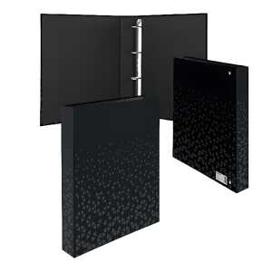 Herma Fotobook A4, 46 mm Rückenbreite 4D-Ring Karton schwarz veredelt