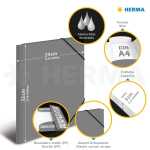 Herma Sammelmappe Eckspanner Karton A4 Wood