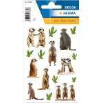 Herma Sticker DECOR Tiere Erdmännchen 3 Bl