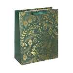 Geschenktasche groß - grün - Ornamente 26 x 33 x 12 cm