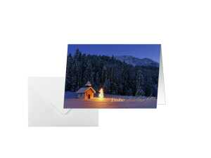Weihnachts-Karten - Winterlandschaft Berge A6 - 10 Karten + Umschläge