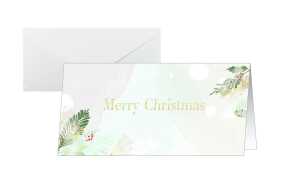 Weihnachts-Karten - Tannenzweige - DIN lang - 25 Karten + Umschläge