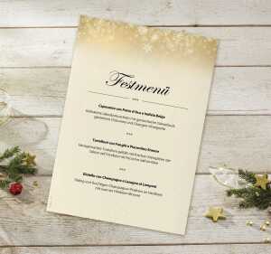 Weihnachts-Motiv-Papier - Schneeflocken gold/weiß 90 g/m² A4 25 Blatt