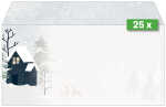 Sigel Weihnachtsumschlag DIN lang 90g 25St Cozy Christmas Watercolor
