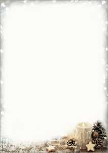 Weihnachts-Motiv-Papier Weihnachtskerz beige/braun/weiß 90g/m² A4 25Bl