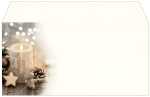 Sigel Weihnachtsumschlag DIN lang 90g 25St Beige Christmas Candle