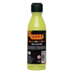 Jovi Flüssige Plakatfarbe phosphorescent 250ml Flasche, gelb