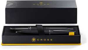 Cross Kugelschreiber+Füller ATX Gebürstetes Schwarz, Geschenkset