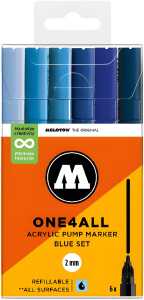 Molotow Acrylmarker One4All 127HS Blue Set