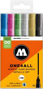 Molotow Acrylmarker One4All 127HS Metallic Set