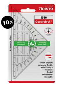 Aristo Geodreieck AR1550 im Ecoblister 16 cm, 10er Pack