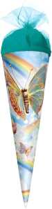 Roth Schultüte 22cm rund Rainbow Butterfly