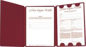 Roth Mappe "Mein letzter Wille" für 1 Person