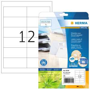 Herma Etiketten permanent 97 x 42,3 mm naturweiss 20 Bl 240 Etik.