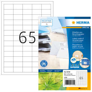 Herma Etiketten permanent 38,1 x 21,2 mm naturweiss 80 Bl 5200 Etik.