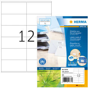 Herma Etiketten permanent 105 x 48 mm naturweiss 80 Bl 960 Etik.