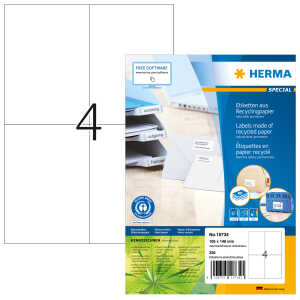 Herma Etiketten permanent 105 x 148 mm naturweiss 80 Bl 320 Etik.