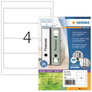 Herma Ordnerrückenschilder permanent 192 x 61 mm 80 Bl 320 Etik.