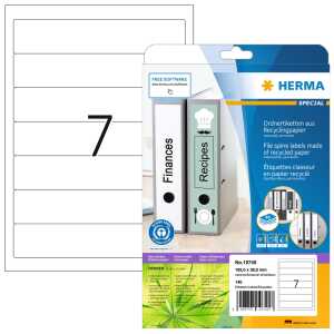 Herma Ordnerrückenschilder permanent 192 x 38 mm 20 Bl 140 Etik.