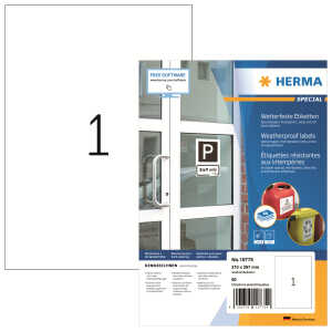 Herma Etiketten stark haftend 210 x 297 mm weiss 80 Bl 80 Etik.