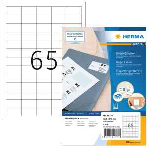 Herma Etiketten permanent 38,1 x 21,2 mm weiss 80 Bl 5200 Etik.