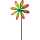Kinetic Art Metal Wind Spinner: Single Flower - Multi-Color